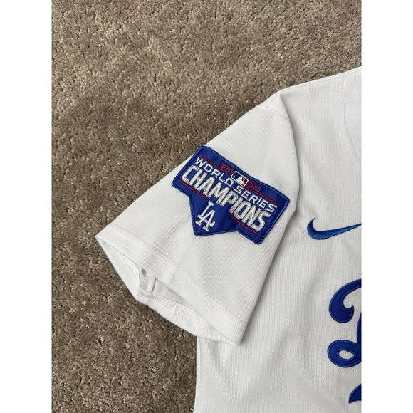 Womens Jersey 2020 World Series Champions Nike Los Angeles Dodgers #20 JUST Sz L - Picture 6 of 11